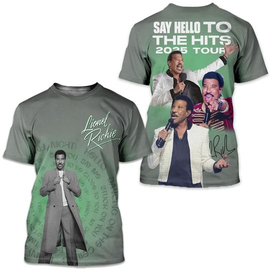 Lionel Richie Say Hello To The Hits 2025 Tour 3D T-Shirt