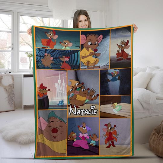Discover Jaq And Gus Cinde Blanket, Jaq And Gus Cinde Mouse Blanket, Magic Kingdom Throw Blanket for Bed Couch Sofa AXIW01