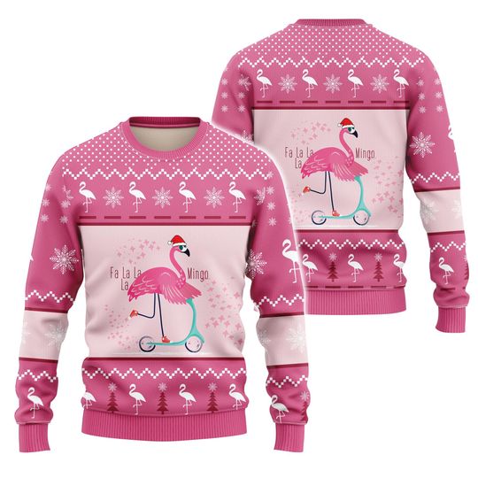 Discover Flamingo Christmas Sweater, Flamingo Ugly Sweater, Ugly Xmas Sweater, Happy Holiday Sweater Lover Xmas Sweater Gift, Christmas Gift