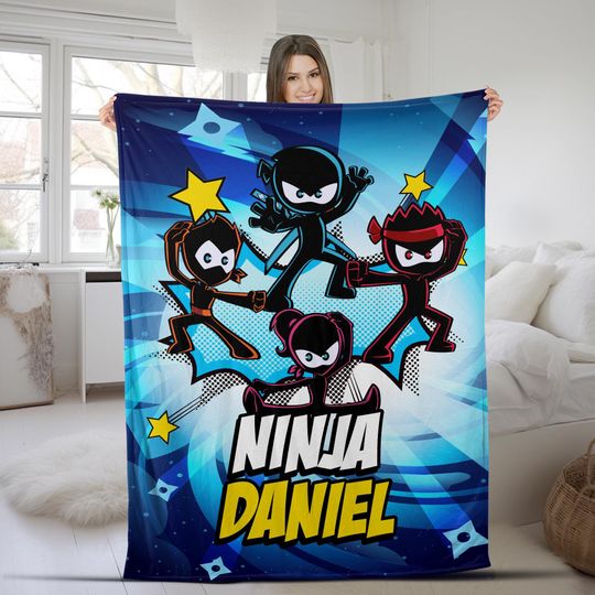 Discover Ninja Kidz TV Family Birthday Blanket, Ninja Kidz TV Birthday Blanket, Ninja Kidz TV Blanket, Custom Ninja Kidz tv Birthday Blanket SKYL11