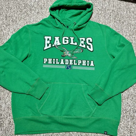 Philadellphiia Football Eaglles Kelly Green Hoodie