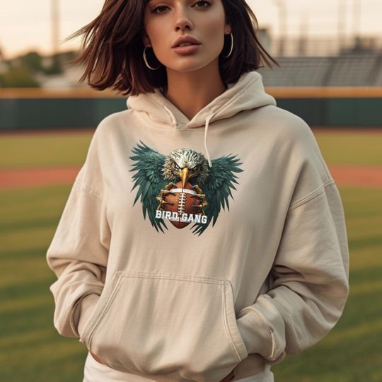 Discover Philadelphia Football Eagles Hoodie: BIRDGANG football Graphic Sweatshirt