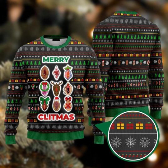 Discover Christmas Funny Dirty Ugly Sweater, Dirty Cookmas Xmas Sweater, Merry Clitmas Ugly Sweatshirt, All I Want For Christmas Tee, Xmas Gift