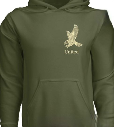 United Univeristy Football Eagle Hoodie (Military Green)