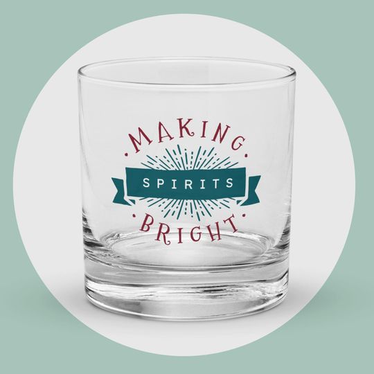 Discover Holiday Christmas Rocks glass