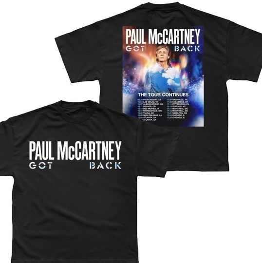 Discover P mccartney Got Back Tour 2025 North America T-Shirt, Sweatshirt P mccartney, Hoodie P mccartney the Tour continous 2025