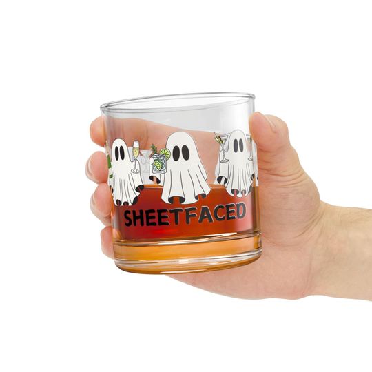 Discover Halloween Whiskey Glass | Gift For Whiskey Lover | Bar Glass | Halloween Gifts For Him | Crow Gift | Bourbon Glasses | Whiskey Rocks Glass