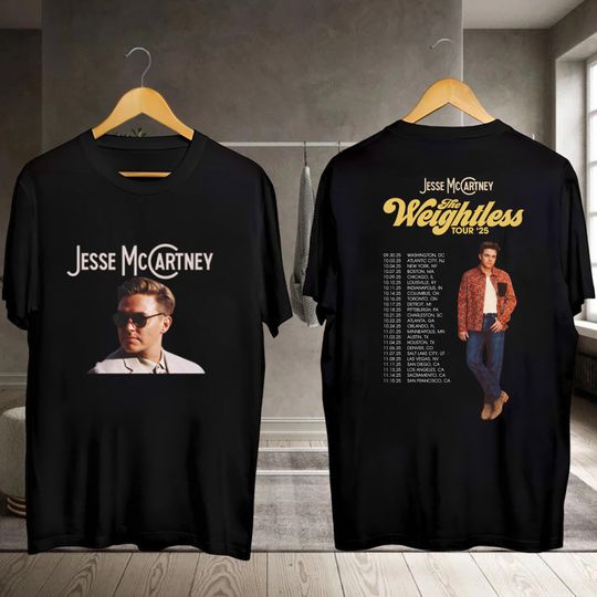 Discover Jesse McCartney Tour T-Shirt, Jesse McCartney The Weightless Tour 2025 Shirt, Jesse McCartney Fan Gift Shirt, Jesse McCartney Concert Merch