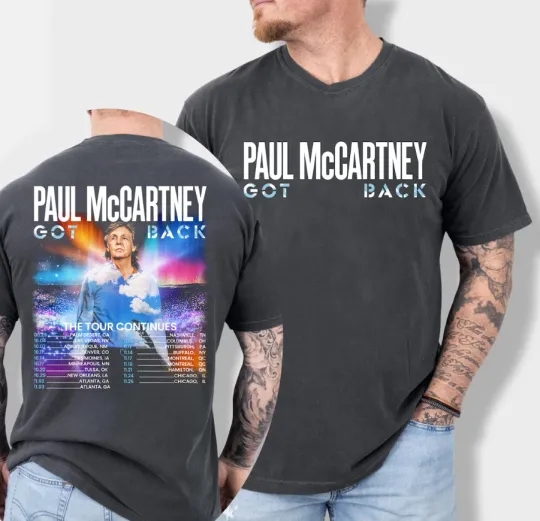P McCartney 2025 Tour T-Shirt Fan Merchandise