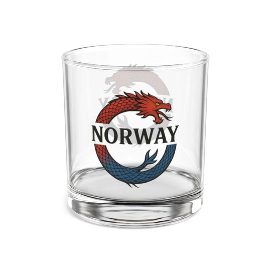 Discover Norway Rocks Glass: Scandinavian Whiskey Tumbler, Mountain Design