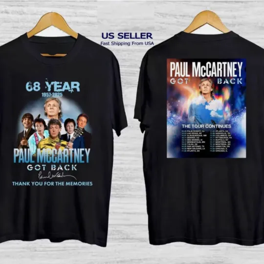 P mccartney Tour 2025 North America Anniversary T-Shirt