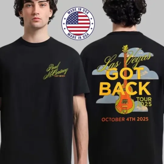 Discover P mccartney Las Vegas 2025 Allegiant Stadium Oct 4 Got Back Tour T-Shirt