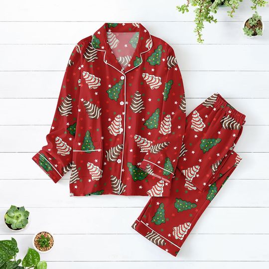Discover Christmas Tree Light Pajamas Set, Merry Xmas Matching Holiday Pajamas, Pine Tree Loungewear, Funny Xmas Women Pajamas, Xmas Ideas