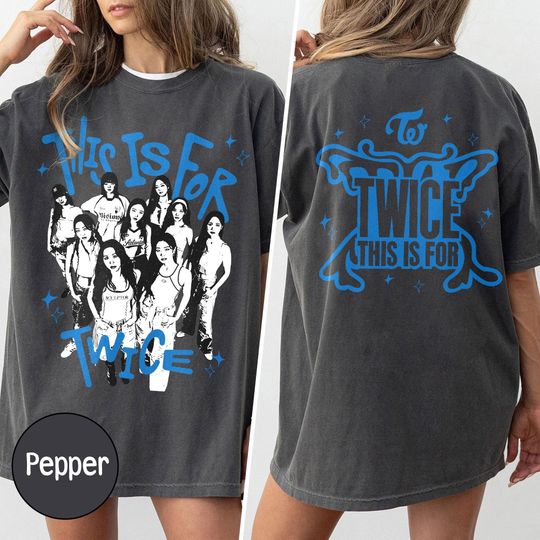 Discover Retro Twice This Is For World Tour 2 Sides Shirt, Twice Member Shirt, Twice 2025 World Tour, Kpop Twice Sana, Momo, Mina, Jihyo, Chaeyoung