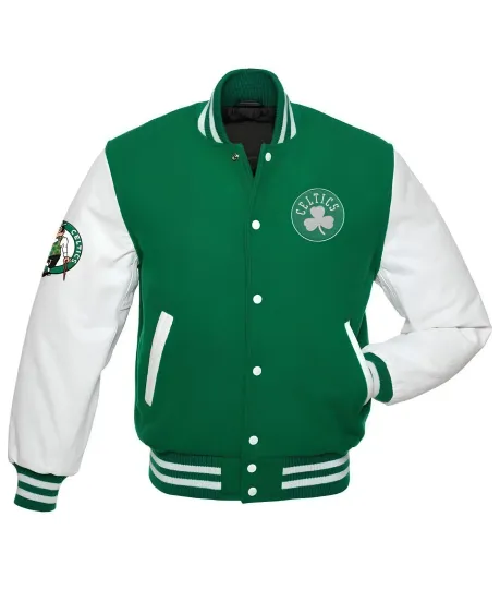 Boston Celtics Green Body White Jacket