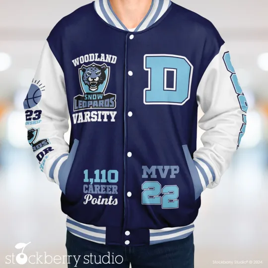 Discover Varsity Bomber Jacket Personalized Men Women Basketball Football Letterman Sport