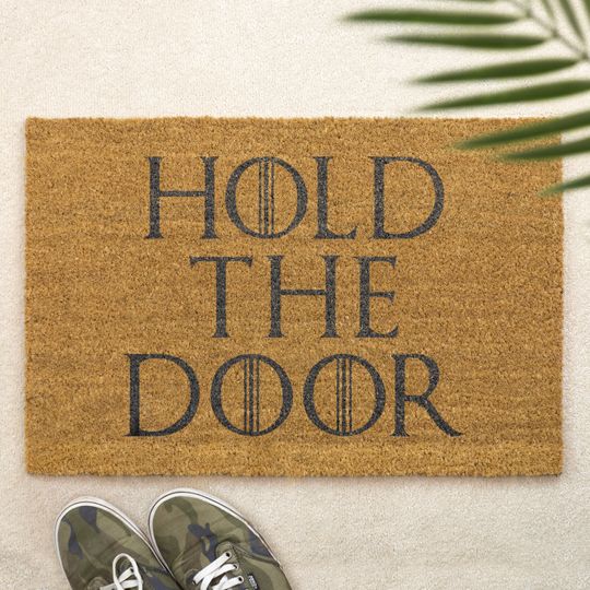 Discover Hold The Door Brush Door Mat Front Door Mat Printed Funny TV Show Inspired Doormat First Home Family Gift Couples Gift