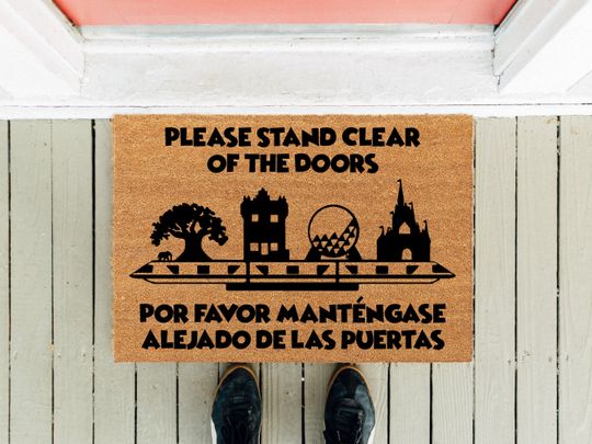 Monorail Welcome Doormat: Funny Front Door Rug