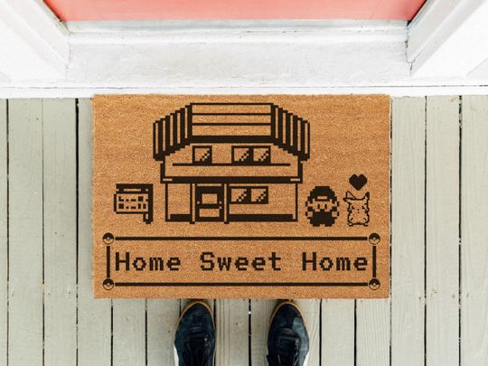 Discover Home Sweet Home v2 Doormat: Funny Video Game Decor