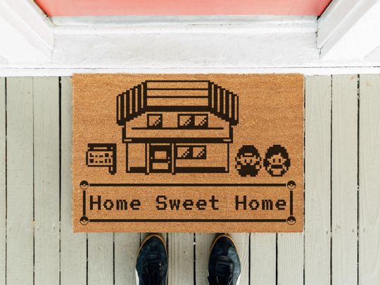 Discover Video Game Doormat: Home Sweet Home v3, New Homeowner Gift