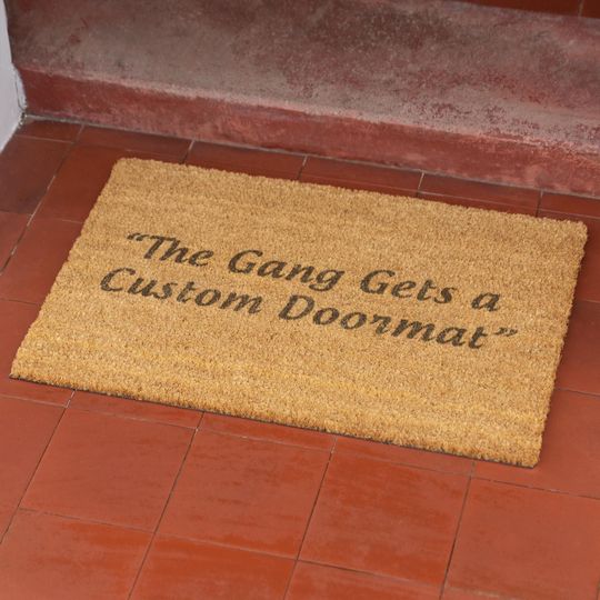 Discover The Gang Gets a Custom Doormat Personalised Front Door Brush Mat Custom Printed First Home Couple's Gift - Always Sunny