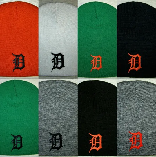 Discover Detroit Tigers Beanie SKULL CAP HAT CLASSIC M.L.B PATCH/LOGO