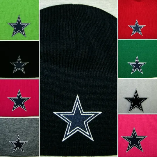 Discover Dallas Cowboys Beanie ✨Skull Cap ✨CLASSIC football PATCH/LOGO ✨8 Cool Colors ✨NEW