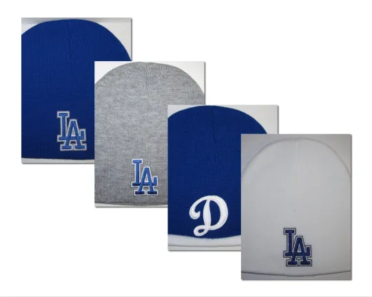 Discover Los Angeles Dodgers Beanie ~Knit Cap ~Hat~CLASSIC PATCH/LOGO ~4 Cool Colors ~NEW