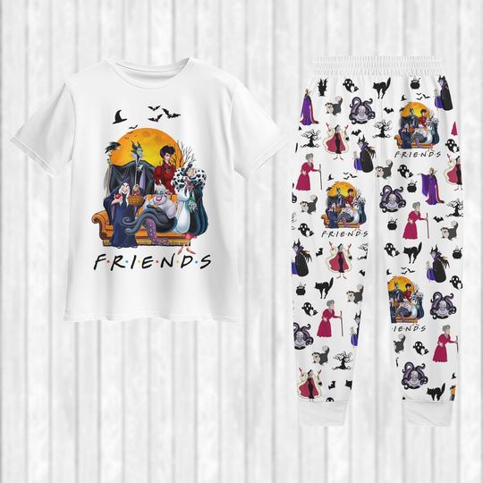 Discover Halloween Disney Villains Pajamas Set, Maleficent, Ursula, Evil Queen Women Pajamas, Witchy Magic Kingdom Pjs, Spooky Season Sleepwear