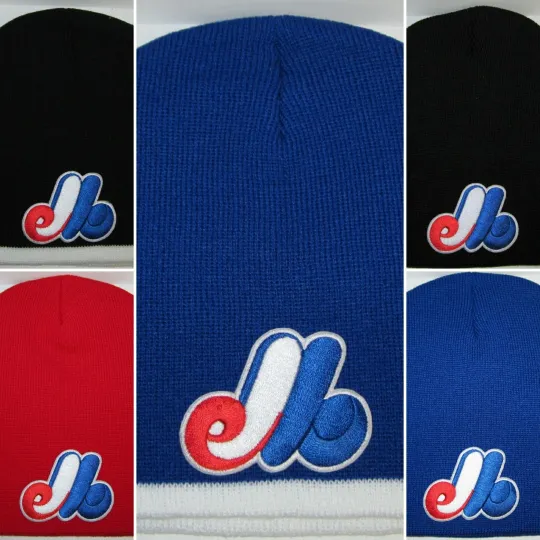 Discover Montreal Expos Beanie ~SKULL CAP ~HAT ~VINTAGE MLB PATCH/LOGO ~Cool Colors~NEW