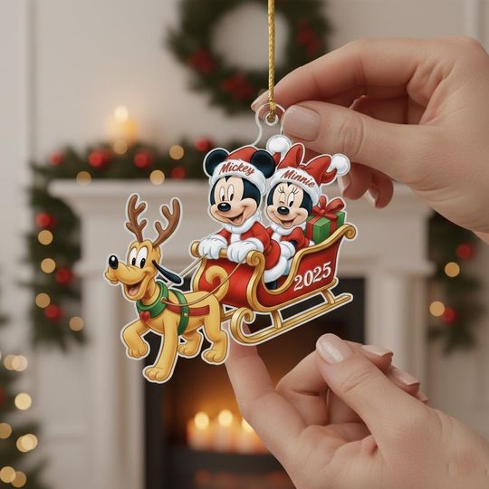 Discover Custom Disney Mickey & Minnie Christmas Ornament, Disney Couple Decor, Disneyland Ornaments, Christmas Ornament, Disneyland Xmas Ornament