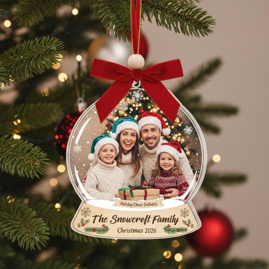 Discover Personalized Family Photo Ornament 2025, Custom Christmas Ornament, Holiday Keepsake Gift, New Year Tree Decoration