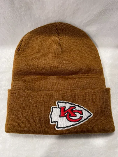 Beanie Kansas City Football Chiiefs Adult Winter Knit Hat Cap Toboggan Sideline USA