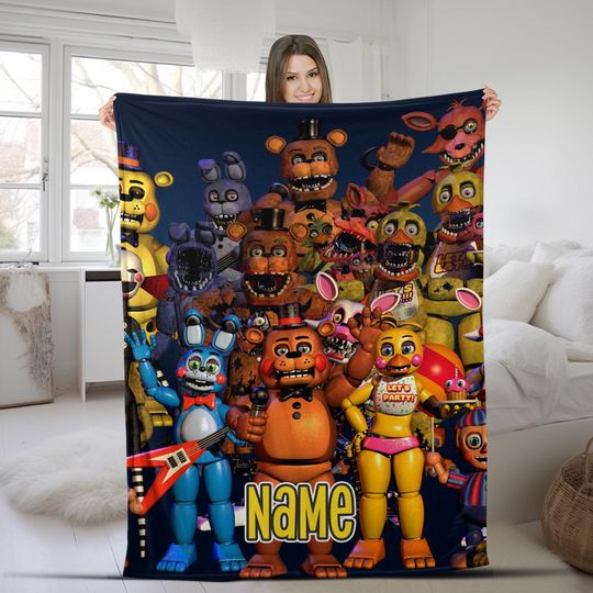 Halloween Horror Blanket – Five Nights at Freddy’s Custom Fleece Blanket