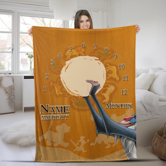 Discover Lion King Inspired Baby Milestone Blanket, Disney Lion King Milestone Blanket