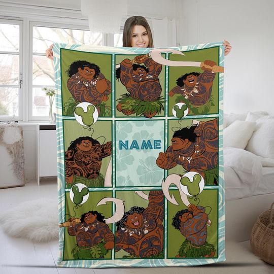 Discover Maui Moana Movie Blanket Moana Princess Fleece Blanket Maui Moana Blanket Maui Blanket Magic Kingdom Blanket Birthday UNYB25
