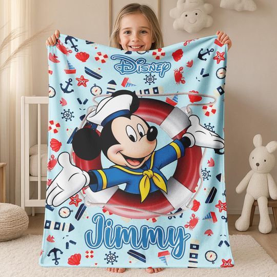 Discover Personalized All Characters Disney Cruise Line Blanket, Mickey and Friends Cruise Trip, Disney Family Cruise Vacation 2025 Gift AXIO05