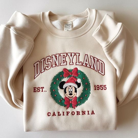 Discover EMBROIDERED Disneyland Christmas Sweatshirt, Christmas Family Sweater, Disneyworld Shirt, Mickey and Friends Xmas Shirt, Disney Squad Shirt