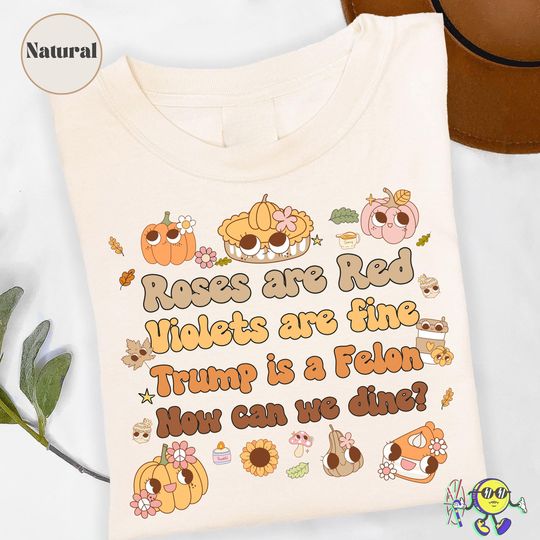 Funny Anti-Trump Thanksgiving Shirt: Groovy Liberal Fall Tee