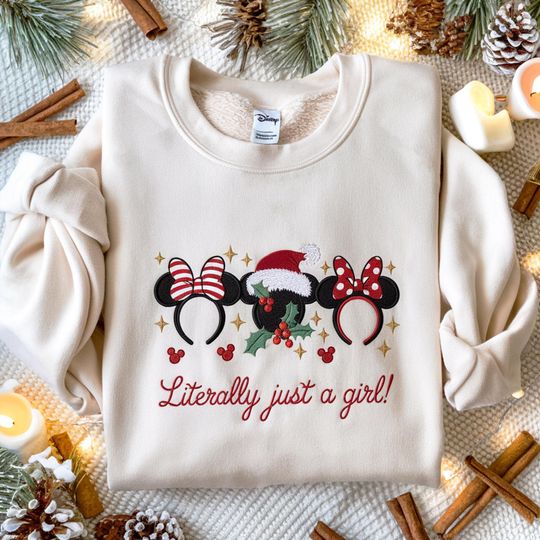 Discover EMBROIDERED Walt Disney Christmas Sweatshirt, Magical Kingdom Shirt, Disney Merry Xmas, Mickey Very Merry Christmas Shirt, Christmas Shirt