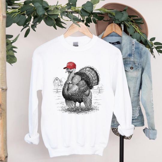 Discover Make Thanksgiving Great Again Sweatshirt | Funny MAGA Top | Gag Gift | Turkey Tees | Gift for Dad Grandpa | Trump Thanksgiving Sweater