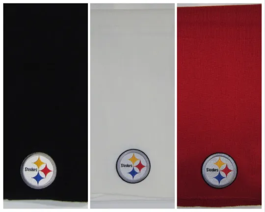 Discover Pittsburgh Steeler Knit Scarf ~Classic football PATCH/LOGO ~3 Cool Colors ~NEW ~Cool