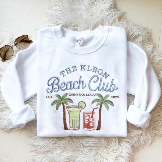 Discover Embroidered Bachelorette Merch Sweatshirt, Charleston Bachelorette Shirts, Custom Name Tee, Cocktail Soociial Clubb, Bridal Party Shirt