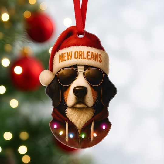 Discover New Orleans Football Mascot Ornament  Cute Sports Team X-Mas Tree Decoration, Personalized Gift for Football Fans, Kids, and Sports Lovers