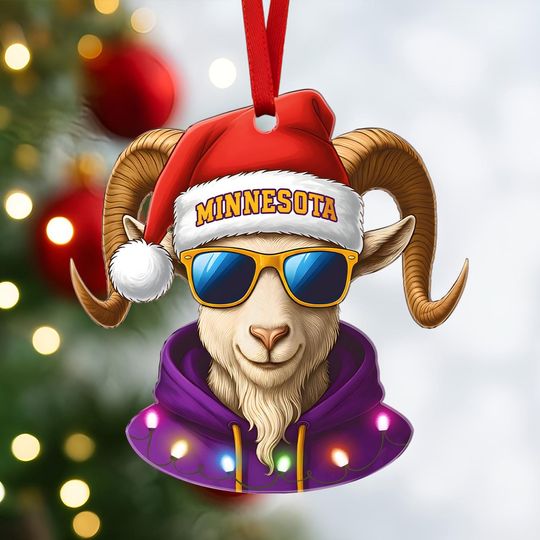 Minnesota Football Mascot Ornament  Cute Sports Team X-Mas Tree Decoration, Personalized Gift for Football Fans, Kids, and Sports Lovers