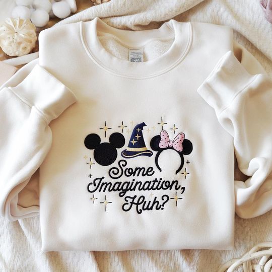 Discover EMBROIDERED Disney Fantasia Magic Wizard Sweatshirt, Vintages Mickey Mouse Wizard Tee, Walt Disney Wizard Tee, Disney Magic Embroidery Shirt