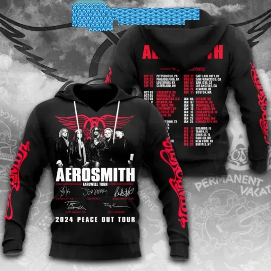 Discover Aerosmith Peace Out Tour 2024 The Farewell Hoodie T Shirt