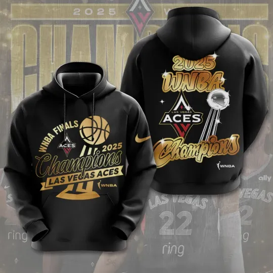 Discover Aces 2025 WNBA Champions 3D Hoodie
