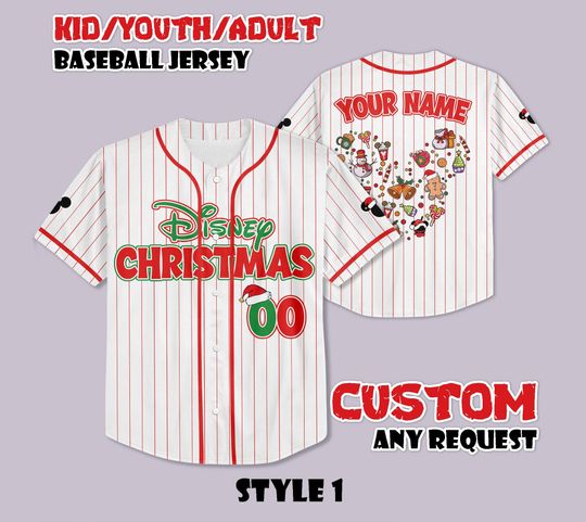Discover Personalized Disney Snacks Christmas Baseball Jersey, Snacks's Very Merry Christmas Party 2025, Snacks Holiday Shirt, Christmas Gifts