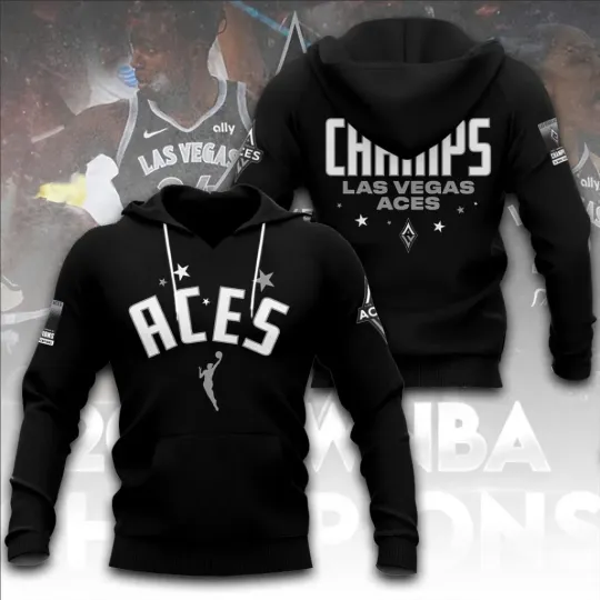 Discover Aces 2025 WNBA Champions 3D Hoodie